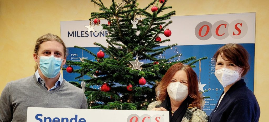 Spende statt Geschenke – OCS GmbH überreicht Weihnachtsspende an die Aktion Lichtblicke e.V.